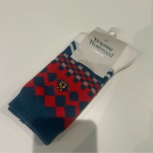 Vivienne Westwood Red and Blue Checkered Socks
